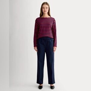 Everlane navy blue cotton easy pull on pants